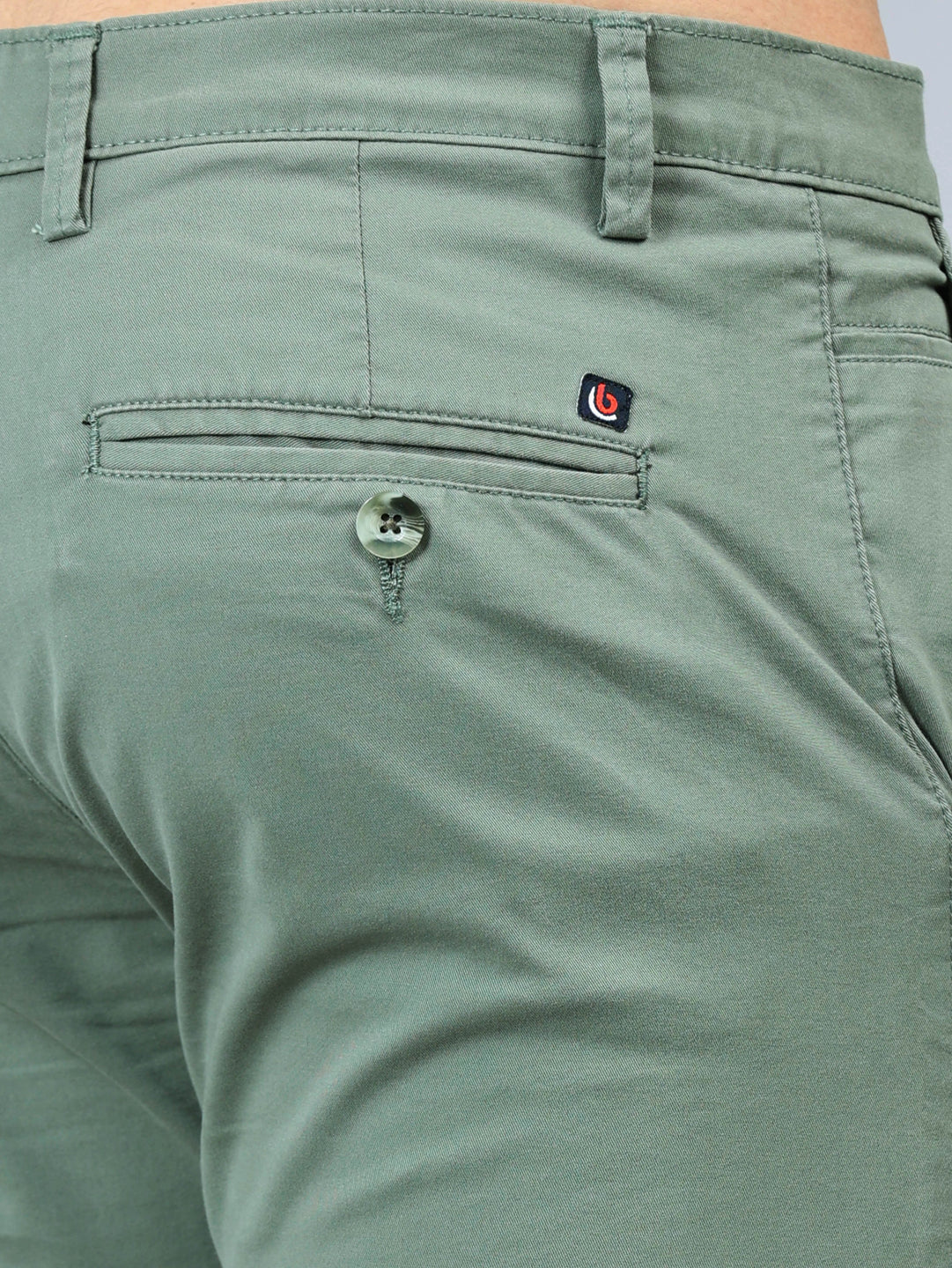 Fringe Sage Green Solid Chinos Chinos Bushirt