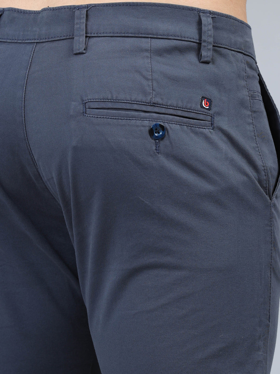 Fringe Spruce Blue Solid Chinos Chinos Bushirt