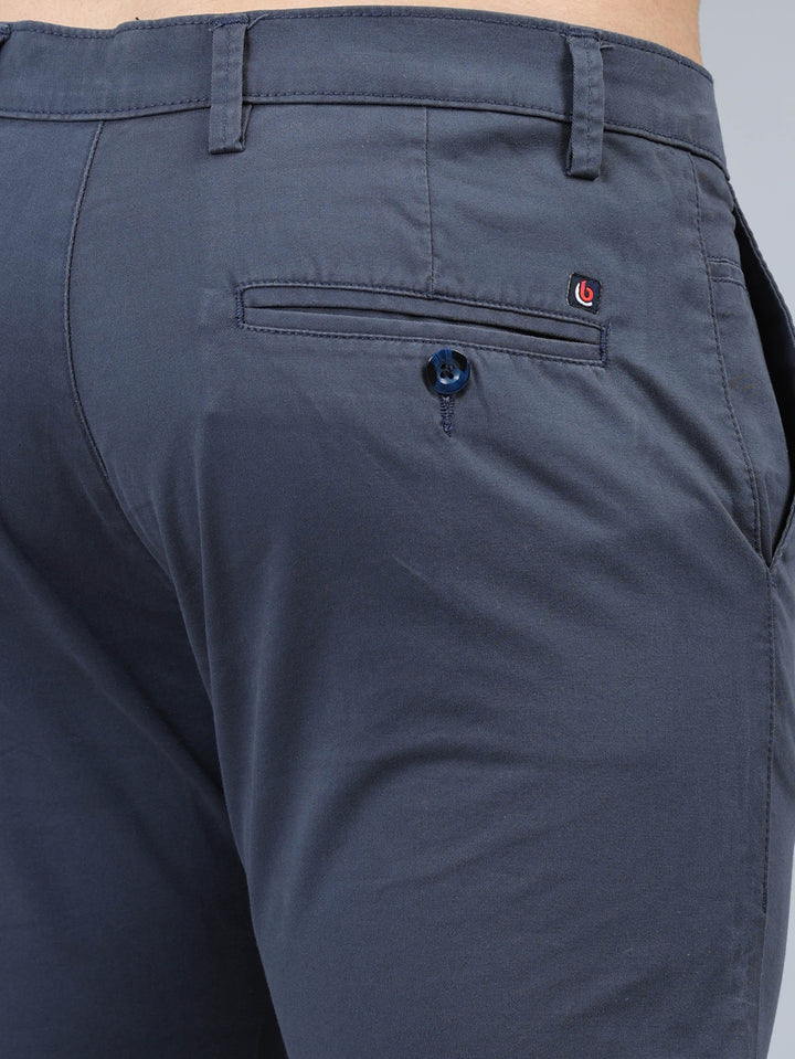 Fringe Spruce Blue Solid Chinos Chinos Bushirt