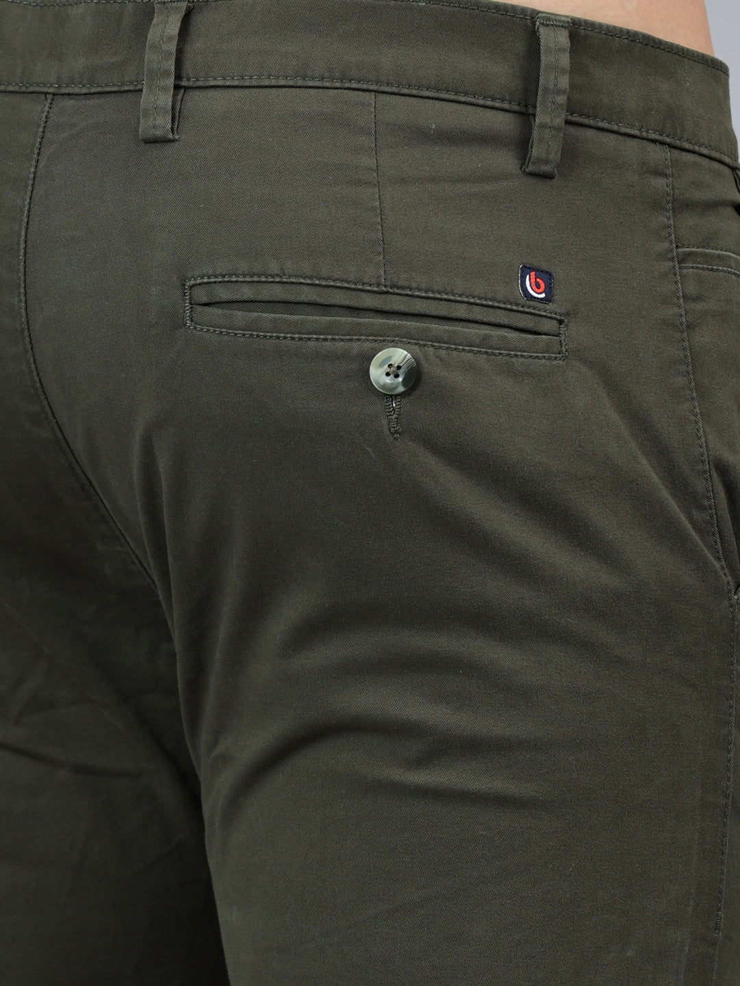 Fringe Pine Green Solid Chinos Chinos Bushirt