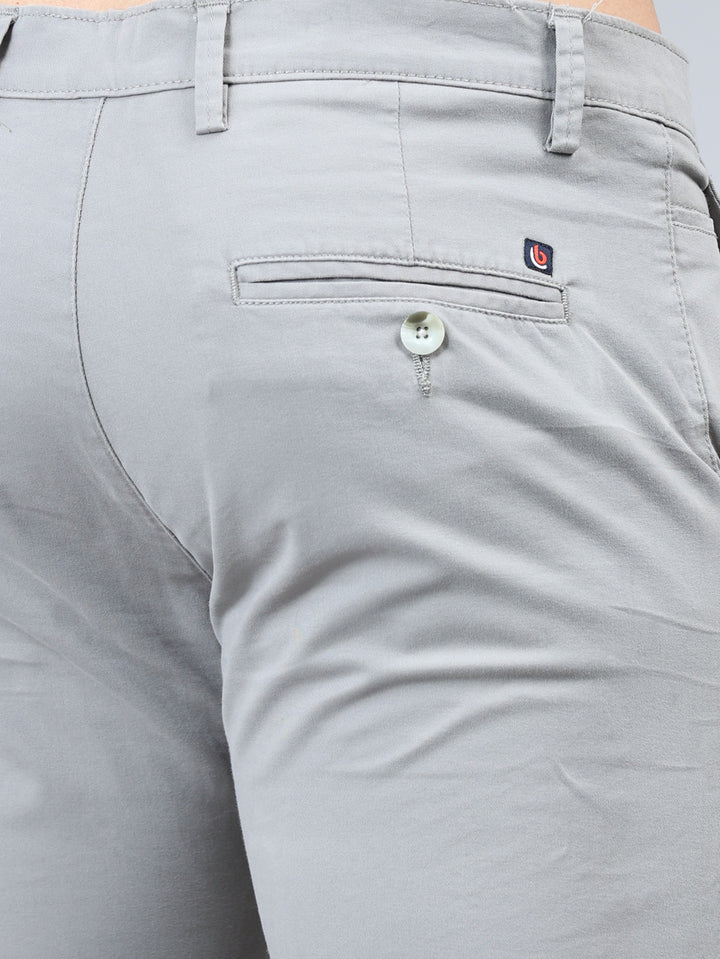 Fringe Pastel Grey Solid Chinos Chinos Bushirt   