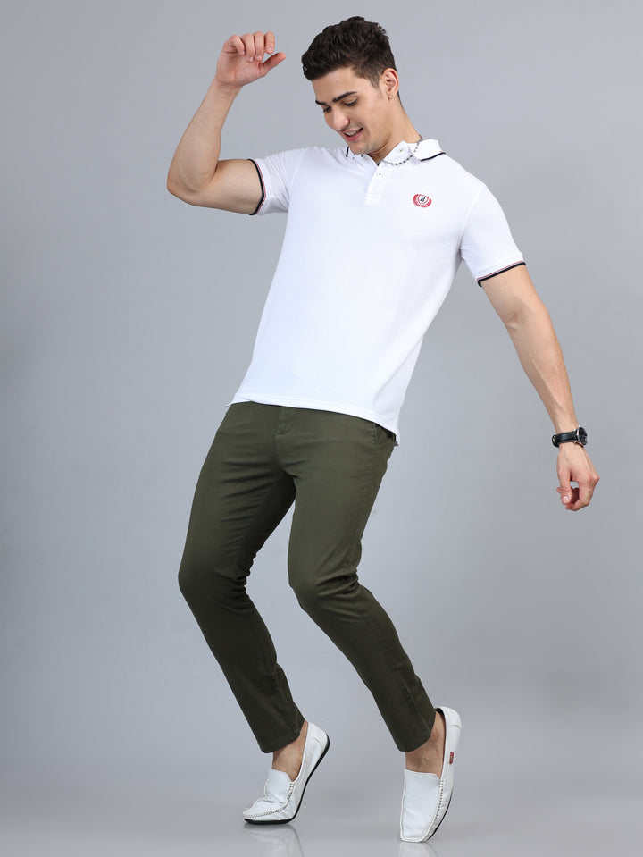 Fringe Pine Green Solid Chinos Chinos Bushirt