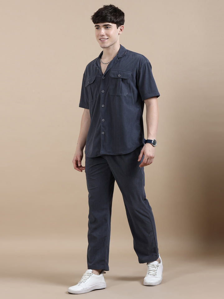 Spruce Blue Corduroy Oversize Co-Ords Oversize Co-ords Bushirt