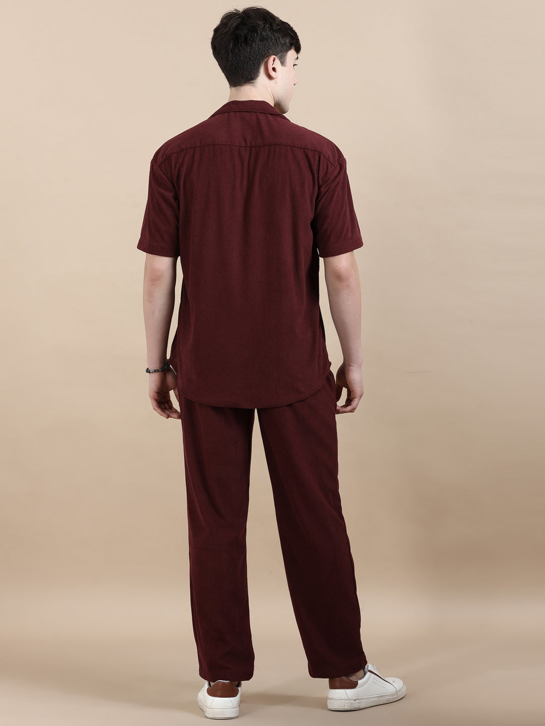 Burgundy Corduroy Oversize Co-Ords Oversize Co-ords Bushirt