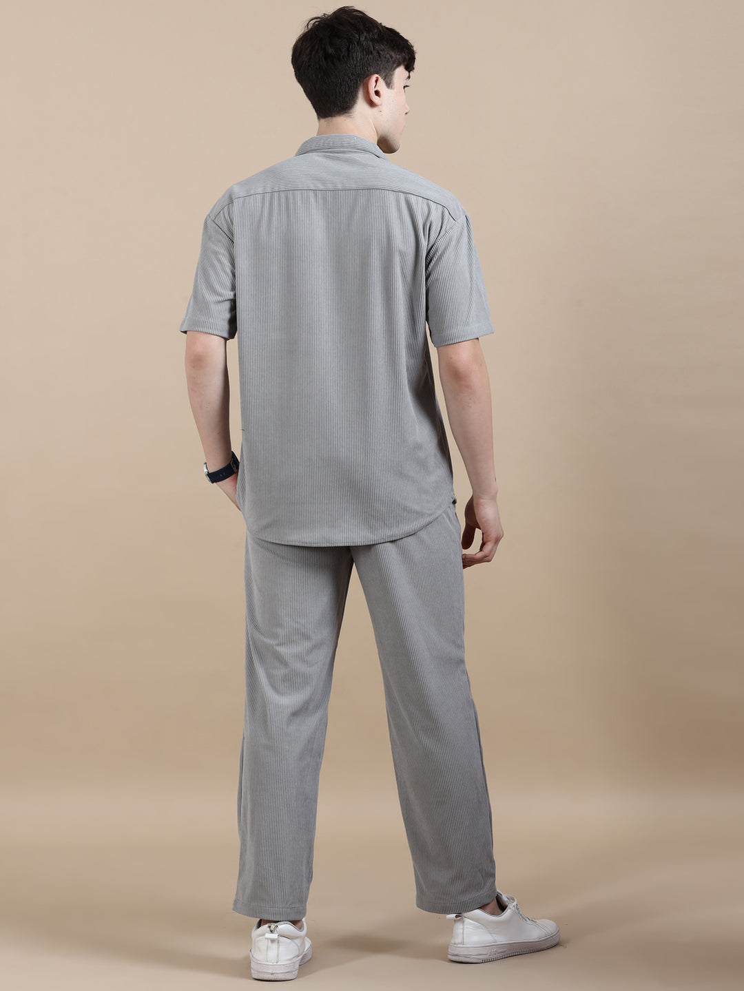 Pastel Grey Corduroy Oversize Co-Ords Oversize Co-ords Bushirt