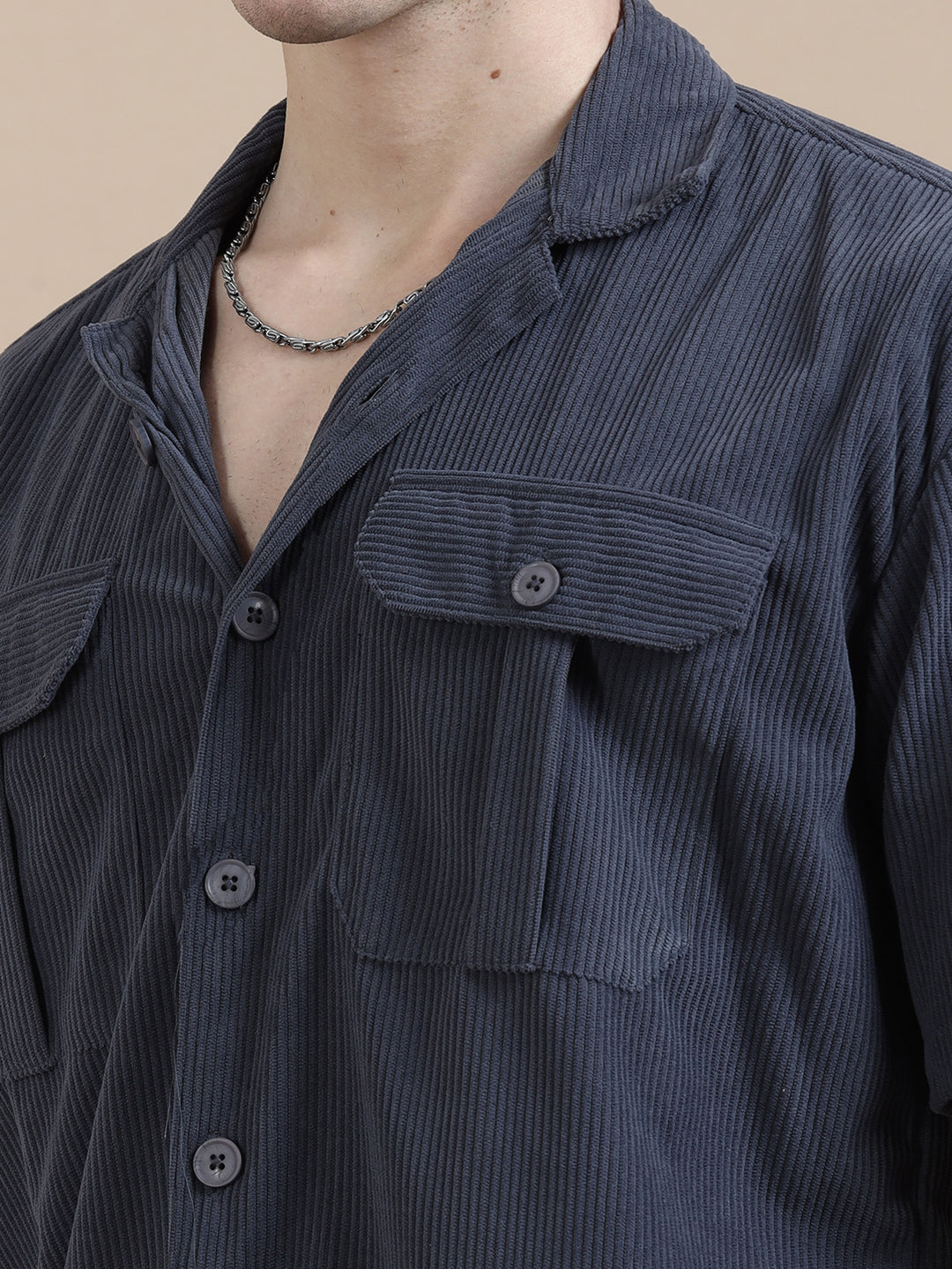 Spruce Blue Corduroy Oversize Co-Ords Oversize Co-ords Bushirt