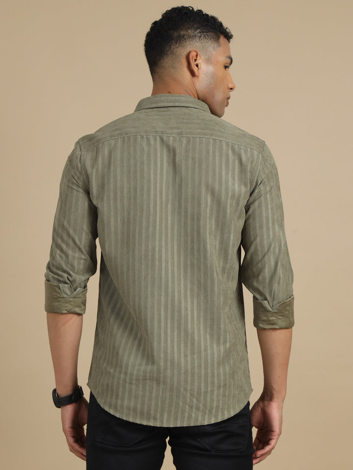 Moss Green Solid Harring Shirt Solid Shirt Bushirt