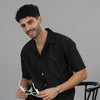 Black Oversize Solid Shirt Oversize Shirt Bushirt