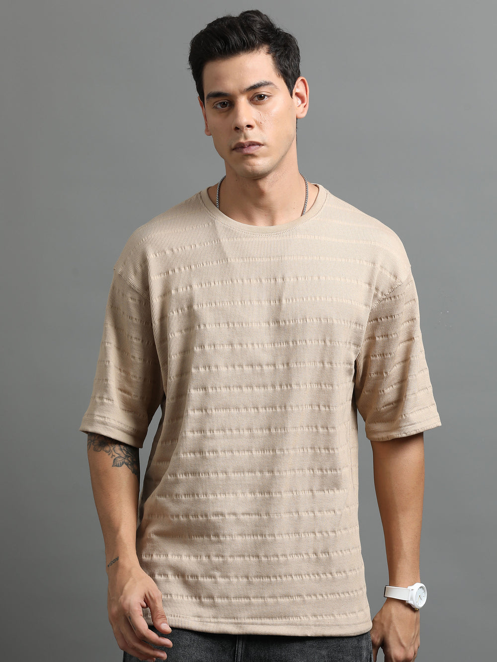 Crush Beige Oversize T-Shirt Oversize T-Shirt Bushirt