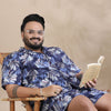 Leaf Purple Plus Size Co-Ords Plus Size Co-Ords Bushirt
