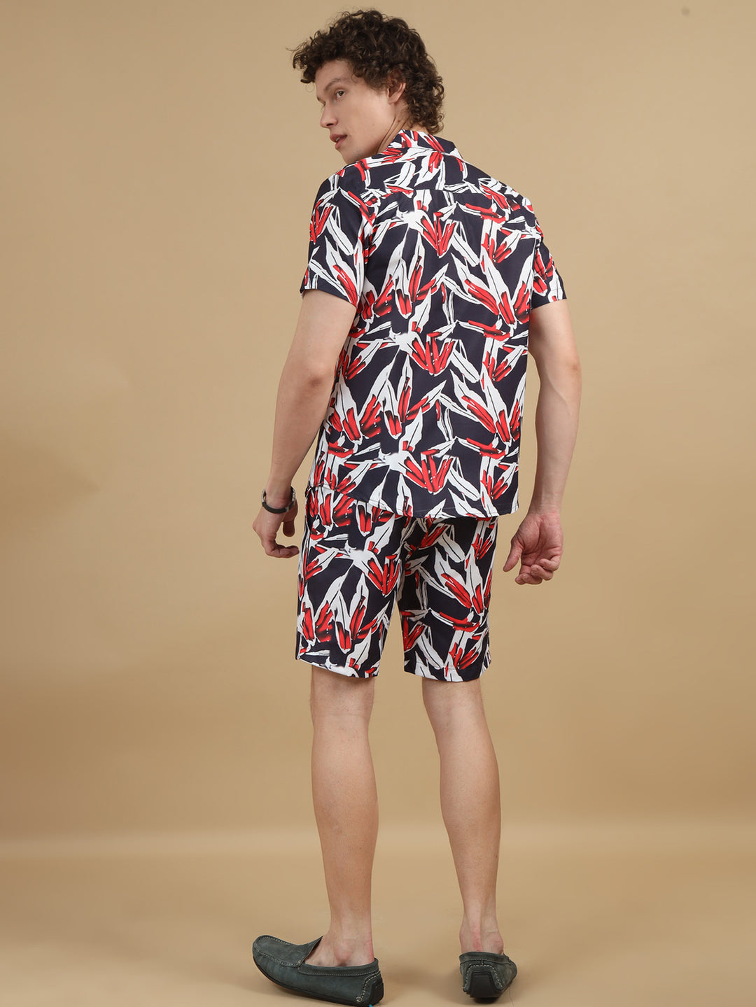 Floral Navy Blue Co-Ords Regular Size Co-Ords Bushirt