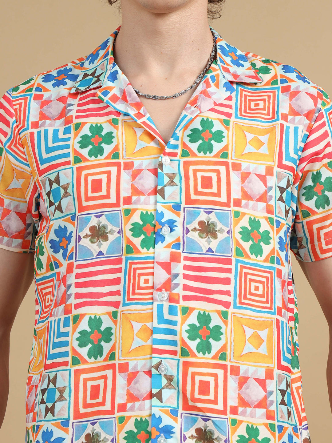 Mozaic Ivory Co-Ords Regular Size Co-Ords Bushirt