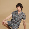 Abstractor White Co-Ords Regular Size Co-Ords Bushirt