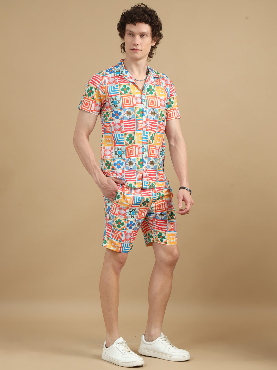 Mozaic Ivory Co-Ords Regular Size Co-Ords Bushirt