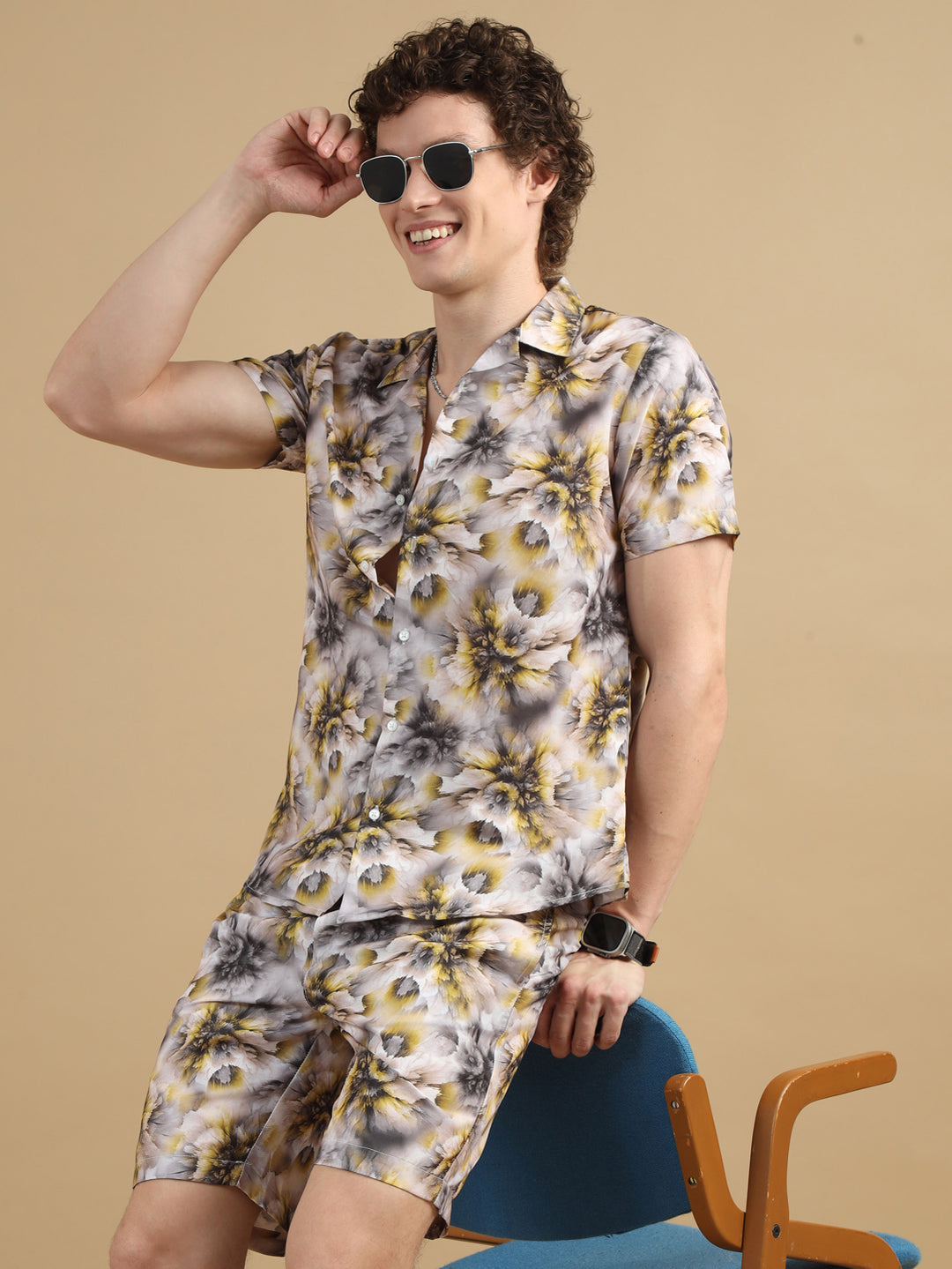 Blossom Grey Co-Ords Regular Size Co-Ords Bushirt