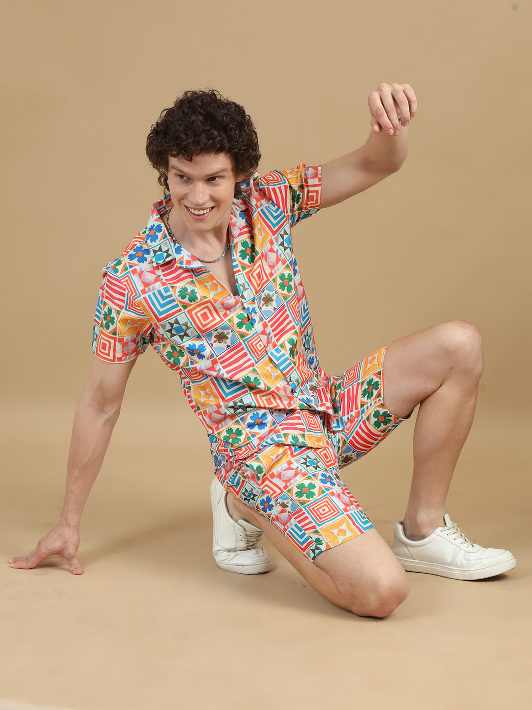 Mozaic Ivory Co-Ords Regular Size Co-Ords Bushirt