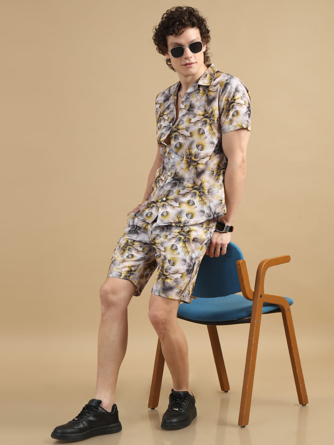 Blossom Grey Co-Ords Regular Size Co-Ords Bushirt