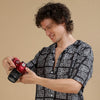 Abstract Black Oversize Shirt Oversize Printed Shirt Bushirt