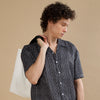 Ethnic Strips Dark Grey Oversize Shirt Oversize Printed Shirt Bushirt