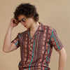 Tribe Orange Printed Shirt Oversize Printed Shirt Bushirt
