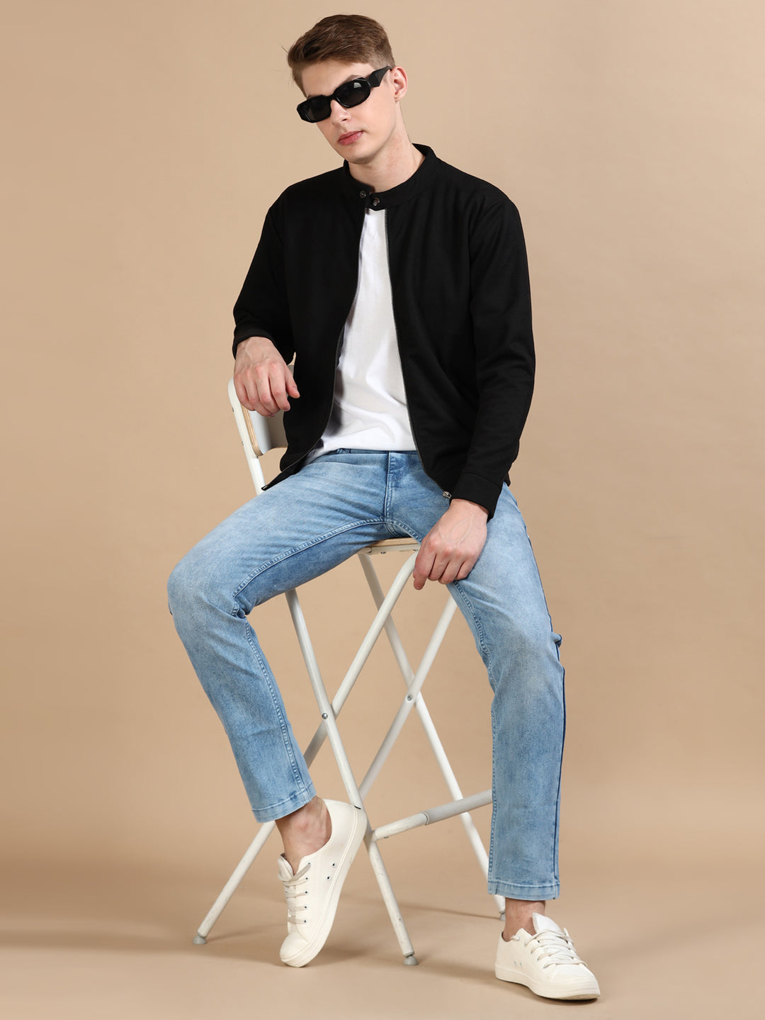 Suede Black Solid Jacket Jackets Bushirt