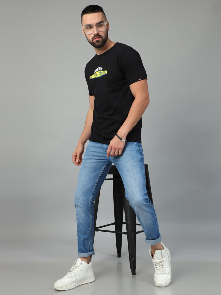 Light Blue Solid Slim Fit Jeans Jeans Bushirt