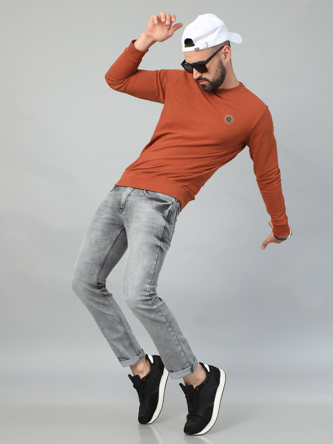 Ash Grey Solid Slim Fit Jeans Jeans Bushirt