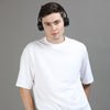 White Oversize Solid T-Shirt Oversize T-Shirt Bushirt