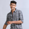 Wale Quadrey Ash Grey Checks Shirt Checks Shirt Bushirt
