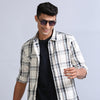 Wale Quadrey Cream Checks Shirt Checks Shirt Bushirt