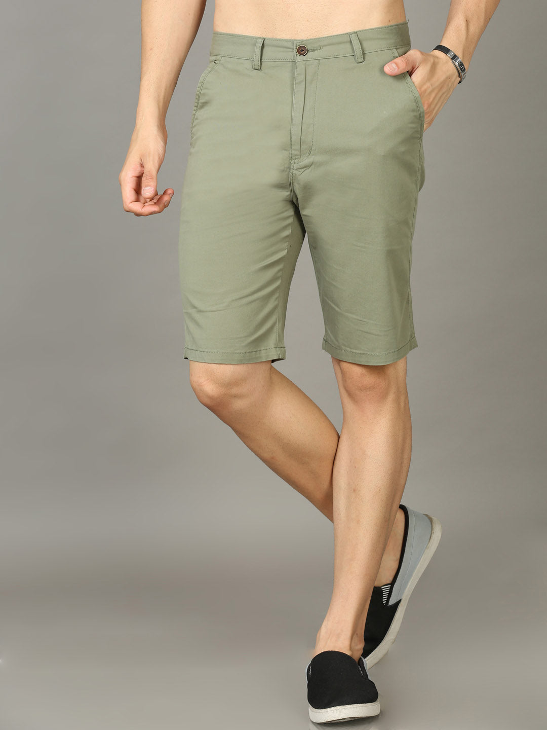 Classic Sage Green Chino Shorts Men's Shorts Bushirt