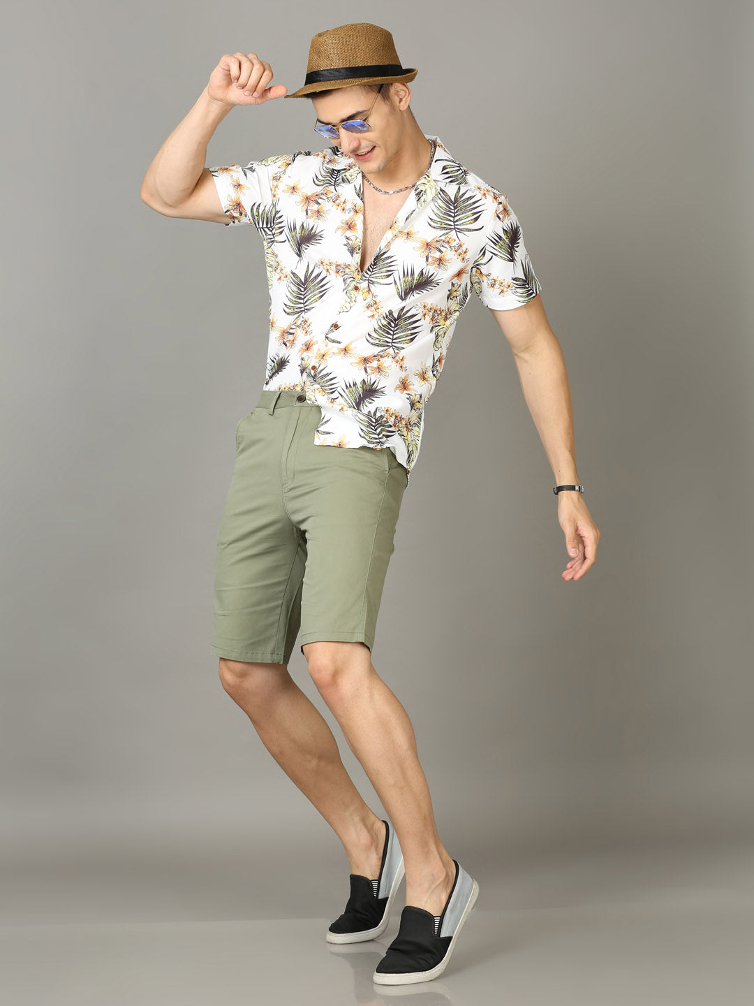 Classic Sage Green Chino Shorts Men's Shorts Bushirt