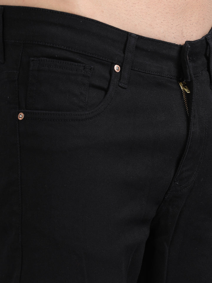 Black Solid Slim Fit Jeans Jeans Bushirt