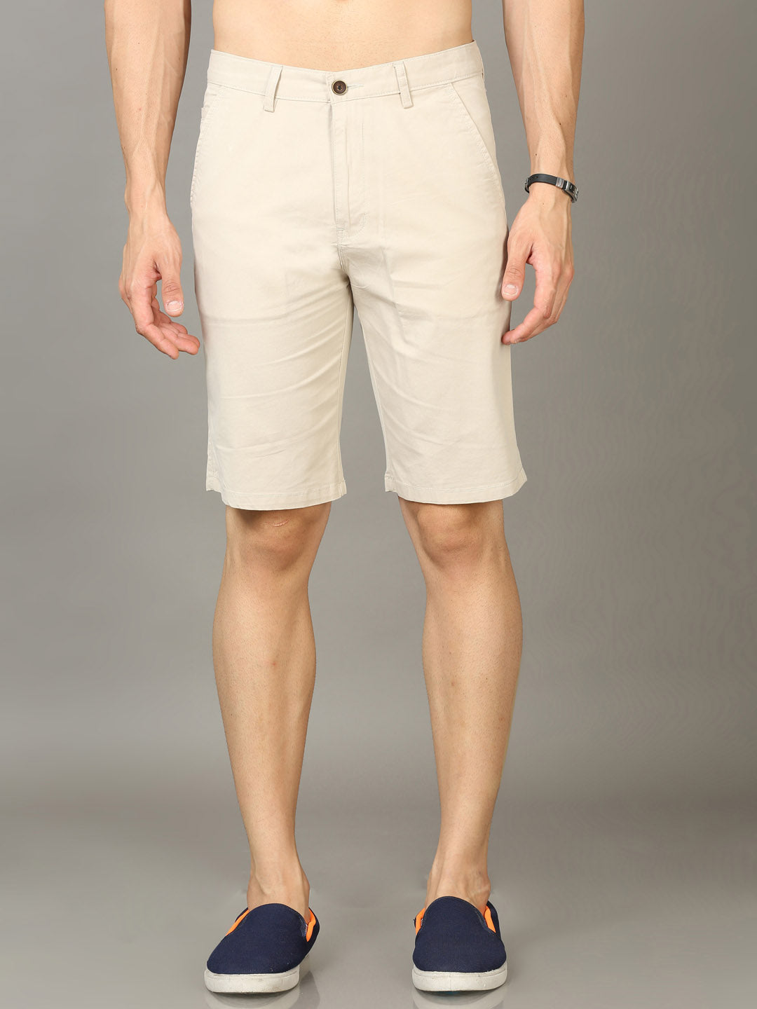 Classic Cream Chino Shorts Men's Shorts Bushirt   