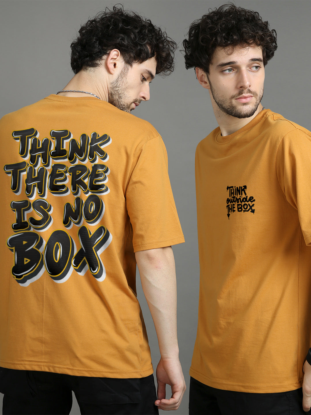 Think There is No Box Oversize T-Shirt Oversize T-Shirt Bushirt   