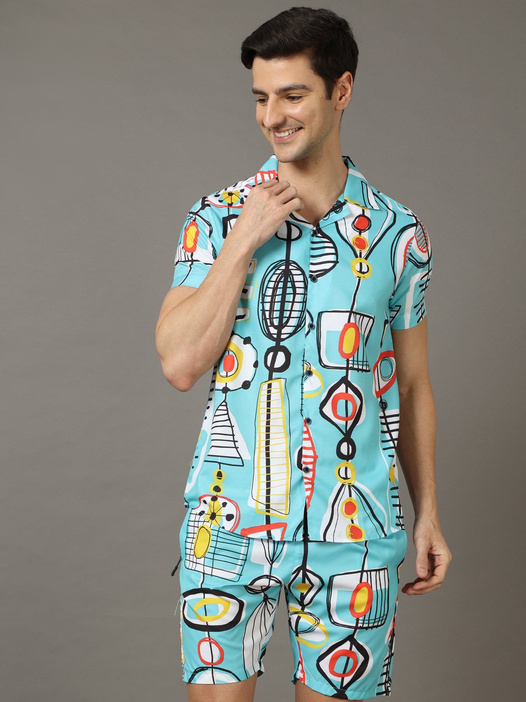 Tribe Blue Co-Ords Co-Ords Bushirt