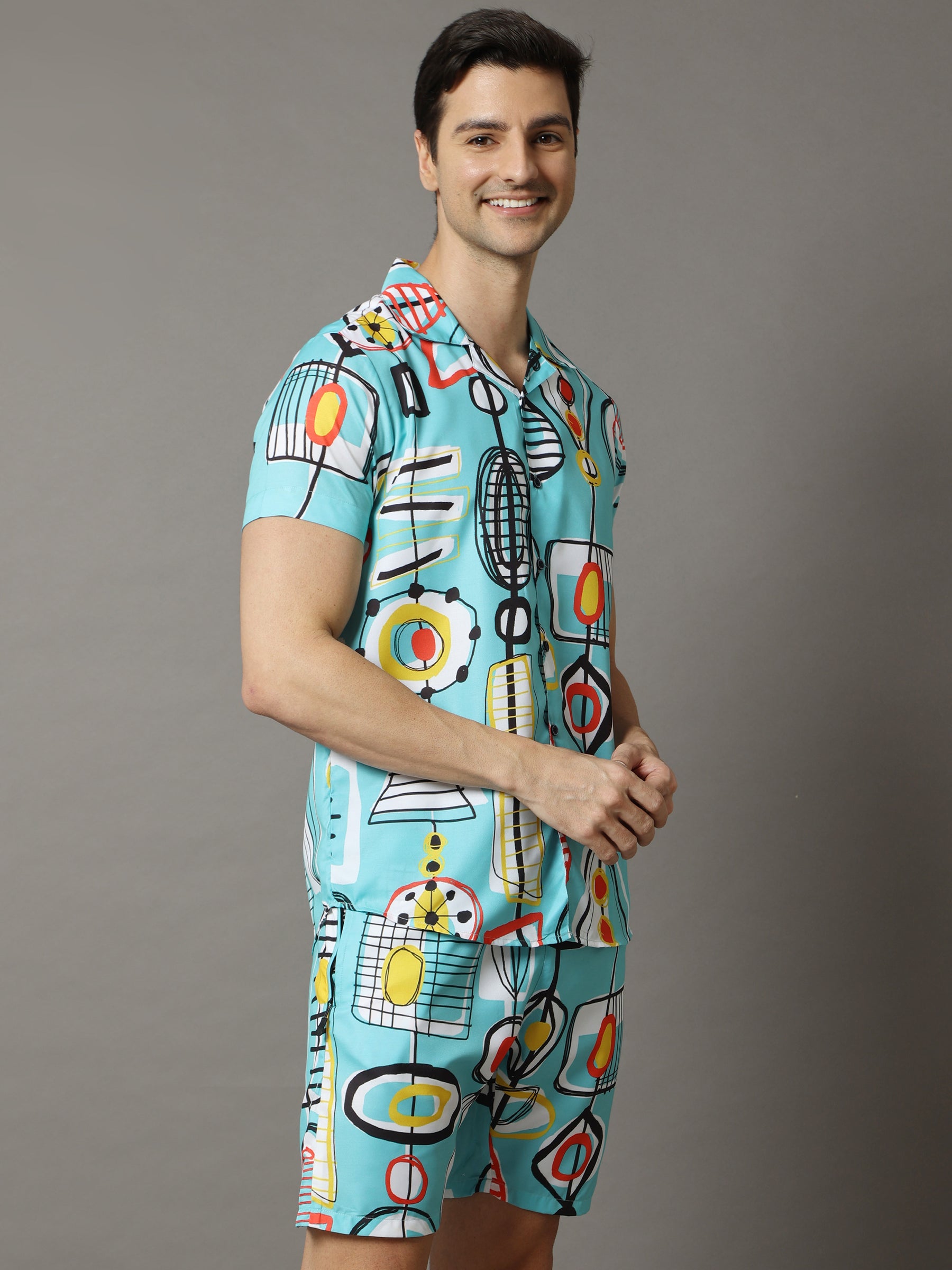 Tribe Blue Co-Ords Co-Ords Bushirt