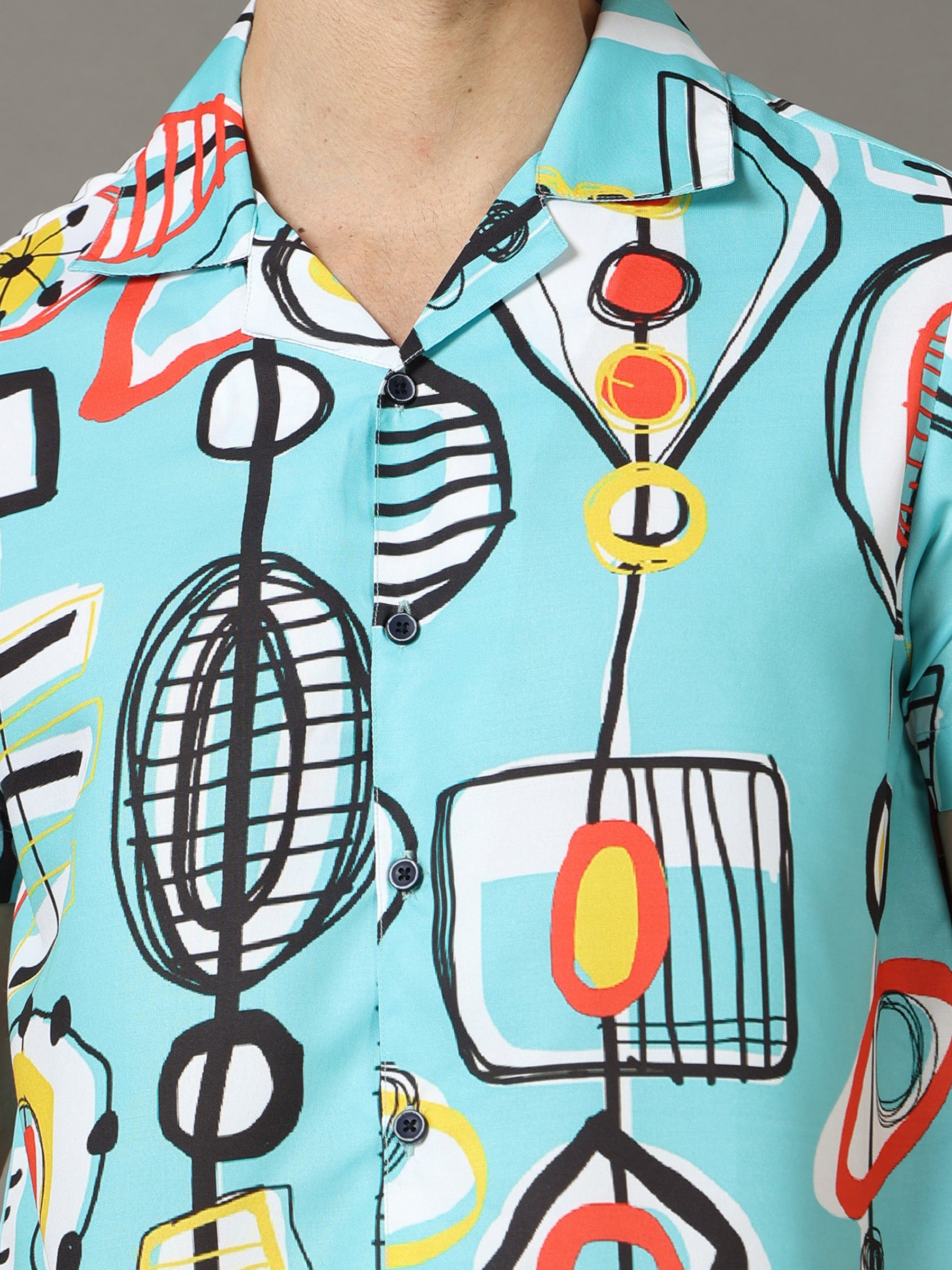 Tribe Blue Co-Ords Co-Ords Bushirt