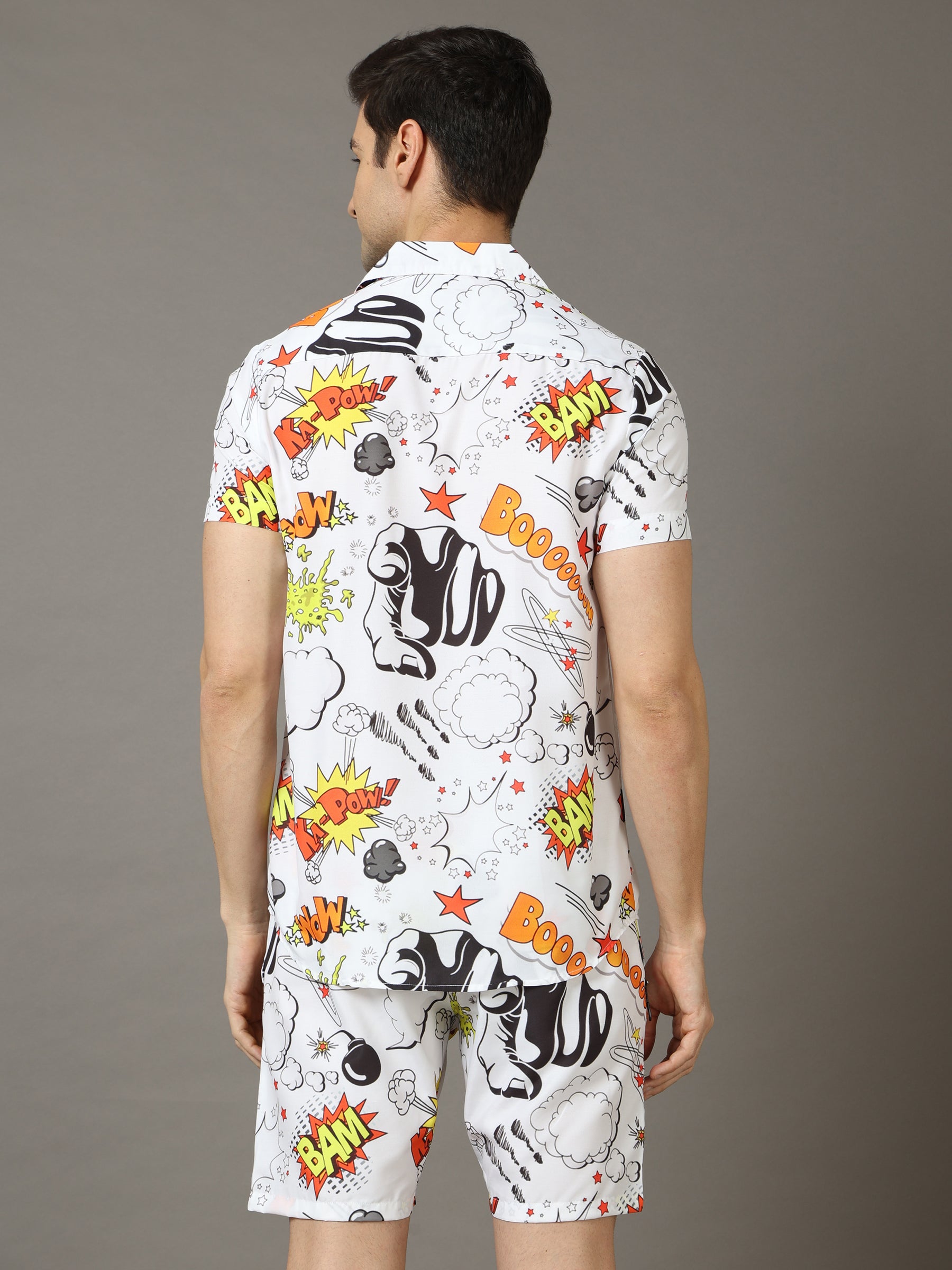 Boom Bam White Co-Ords Co-Ords Bushirt