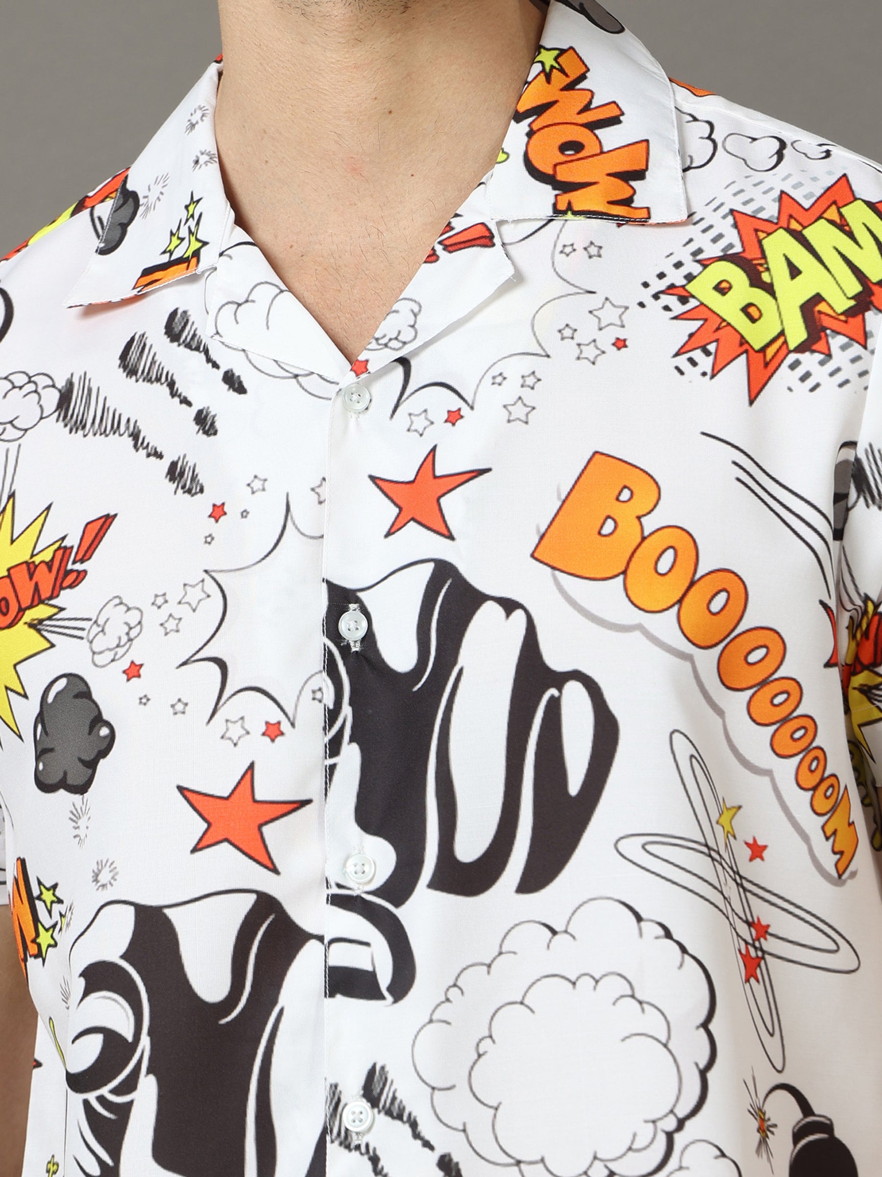Boom Bam White Co-Ords Co-Ords Bushirt