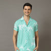 Palm Tree Mint Green Co-Ords Regular Size Co-Ords Bushirt