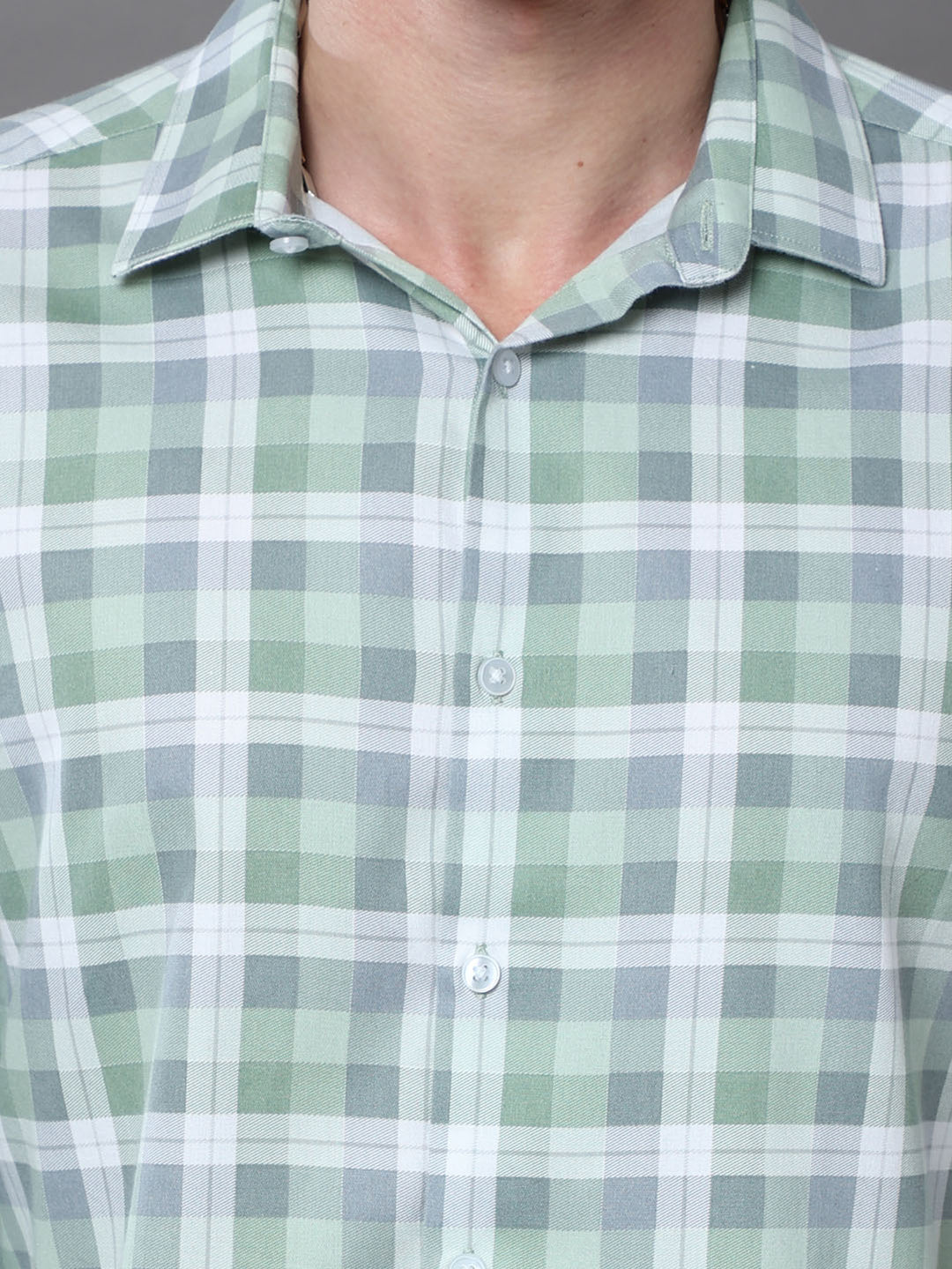 Sage Green Checks Shirt Checks Shirt Bushirt