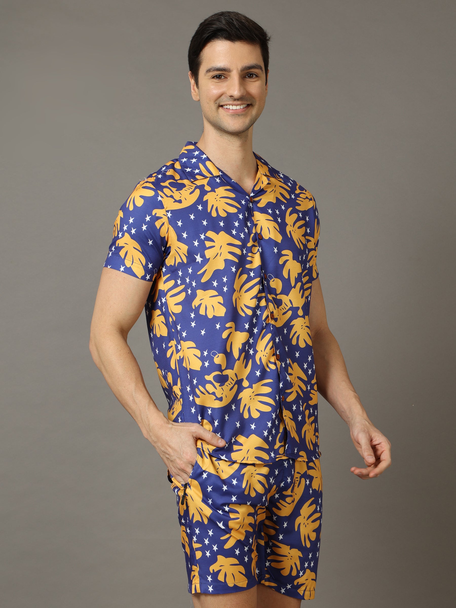 Delicosa Royal Blue Co-Ords Bushirt