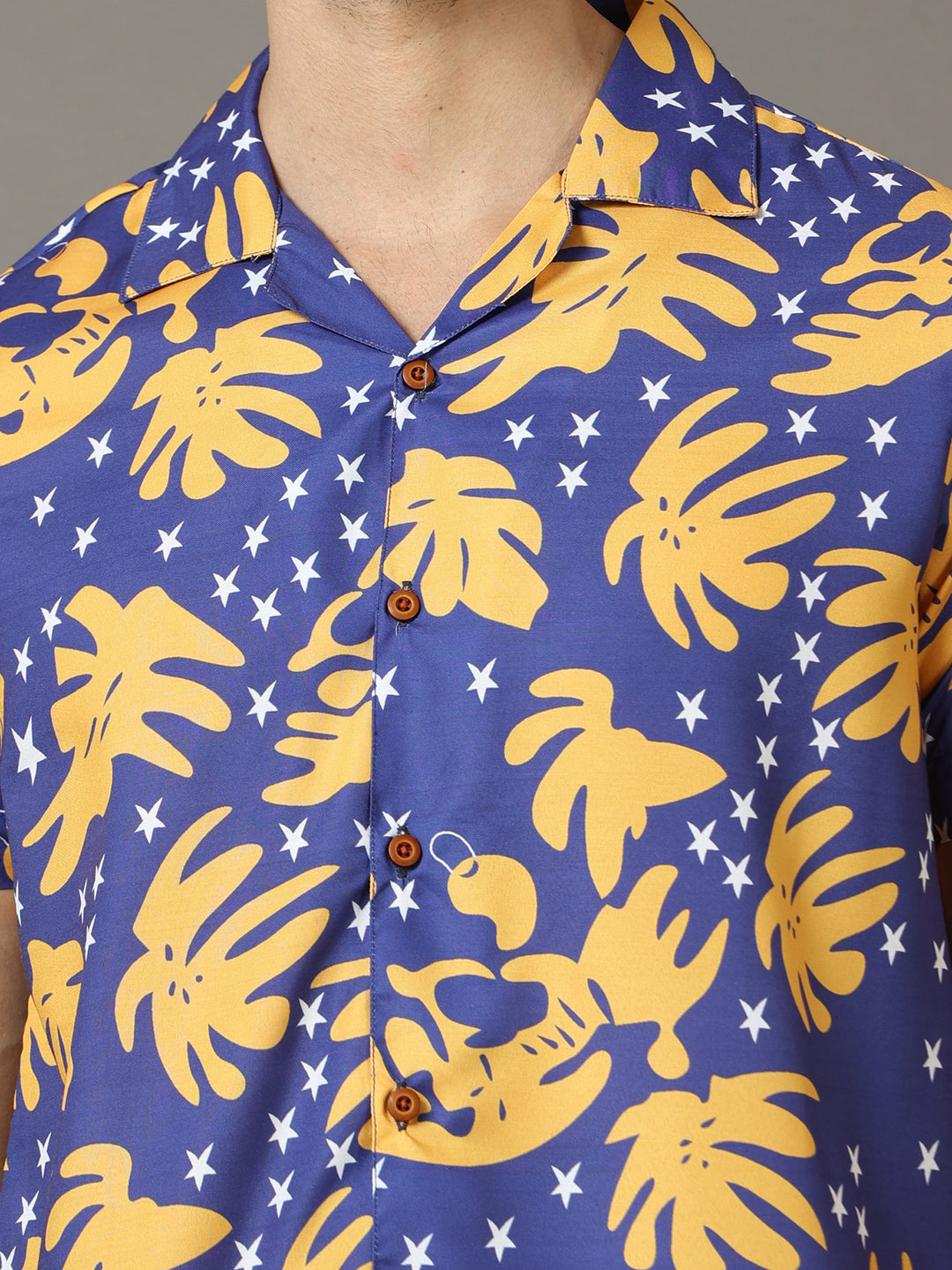 Delicosa Royal Blue Regular Size Co-Ords Bushirt