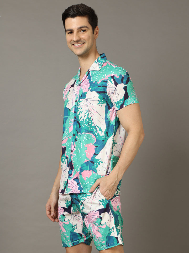 Leaflet Green Co-Ords Regular Size Co-Ords Bushirt