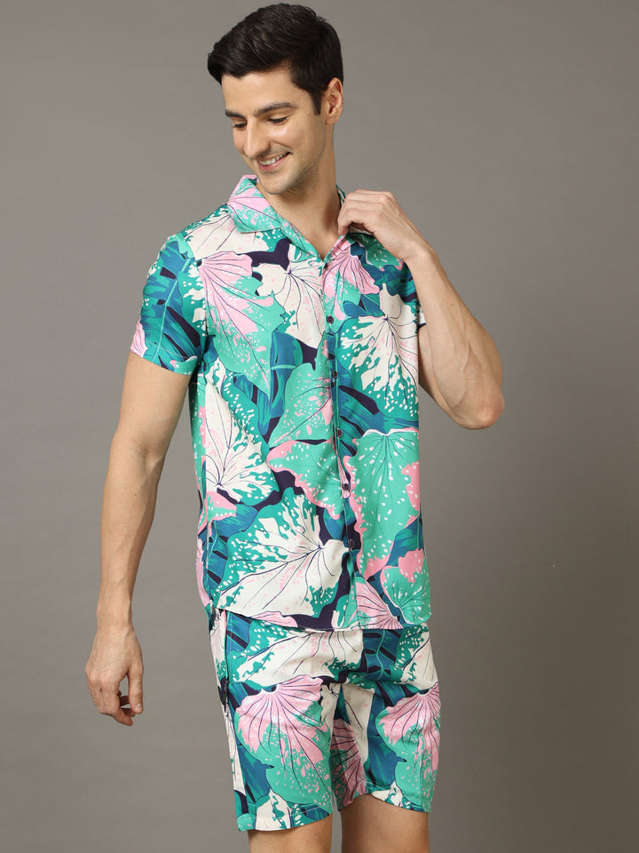 Leaflet Green Co-Ords Regular Size Co-Ords Bushirt