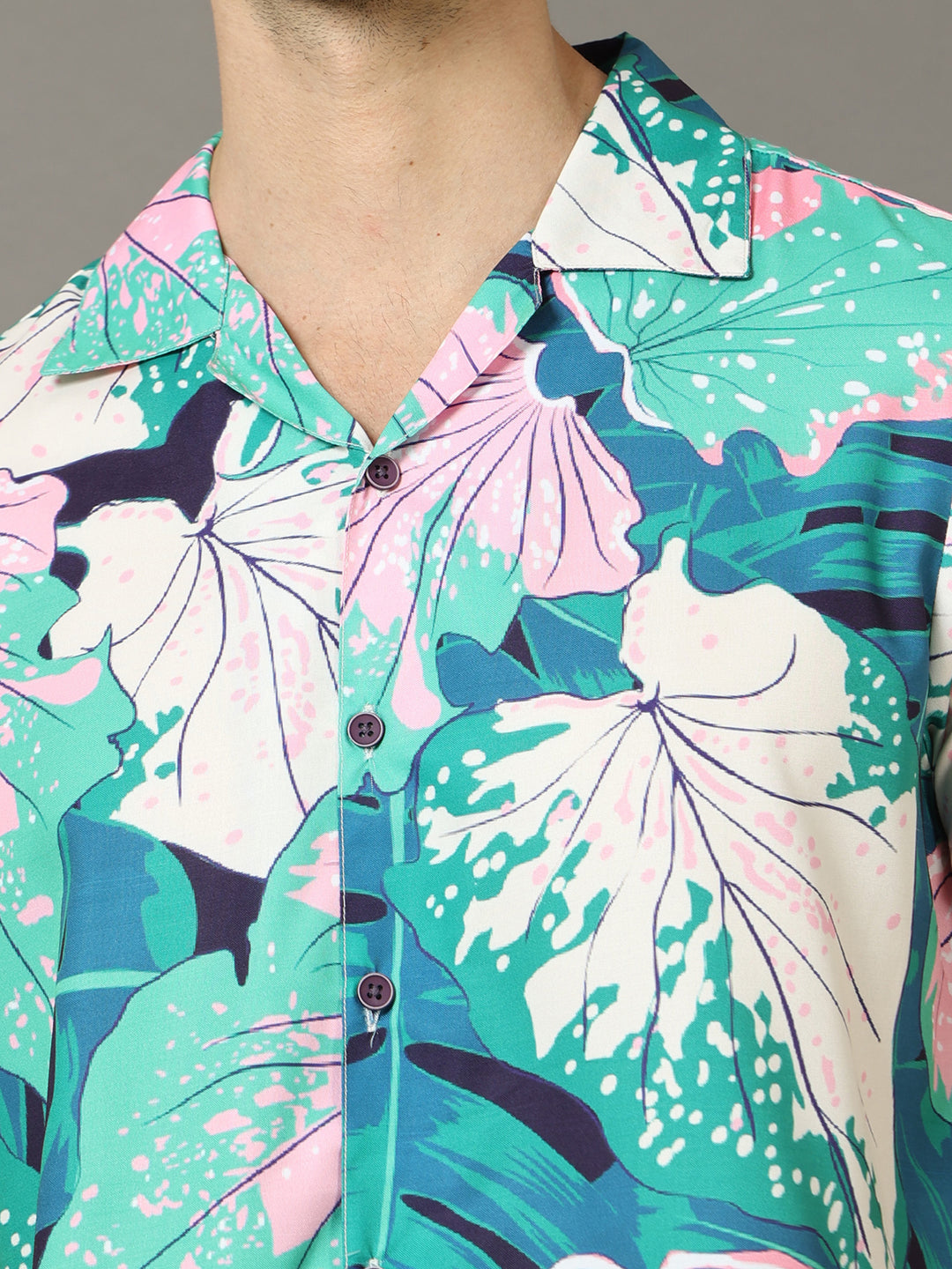 Leaflet Green Co-Ords Regular Size Co-Ords Bushirt