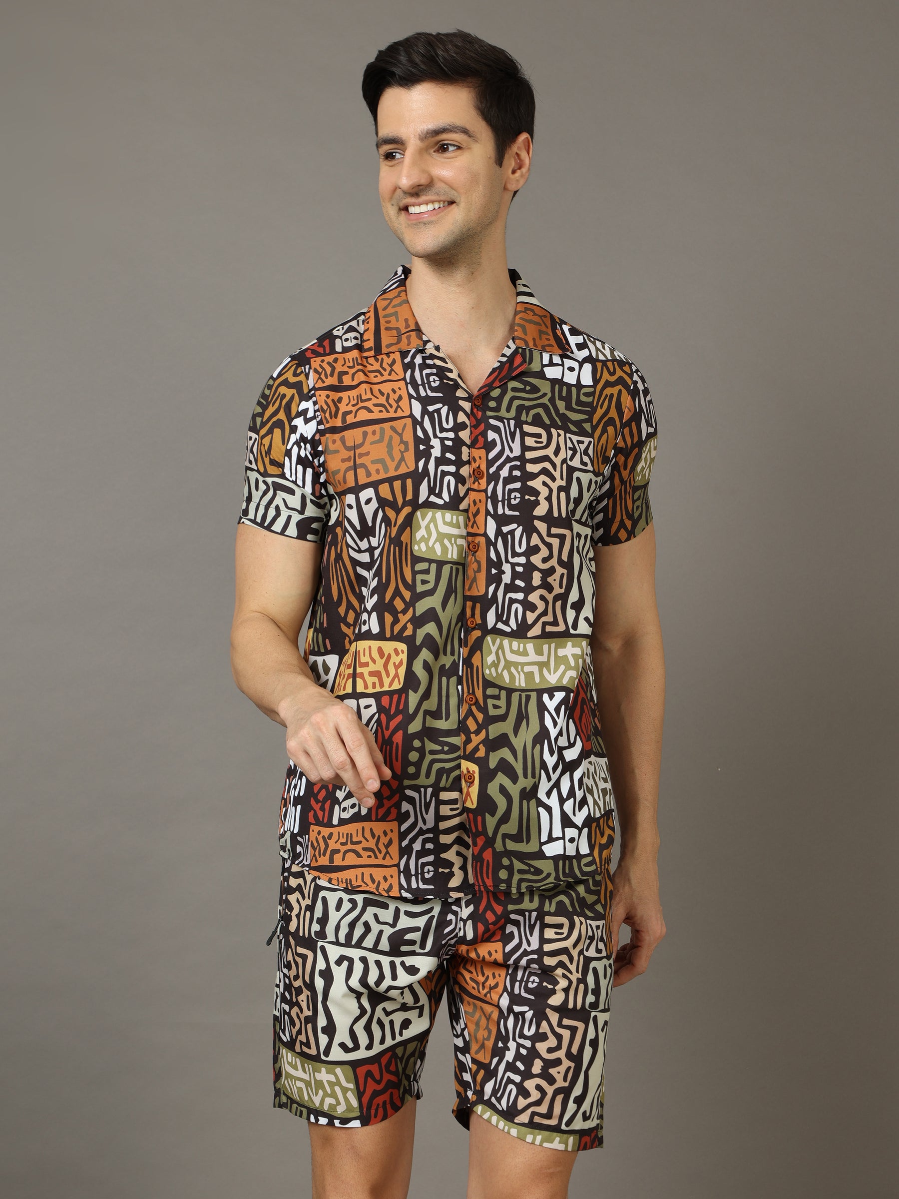 Tribe Brown Co-Ords Co-Ords Bushirt