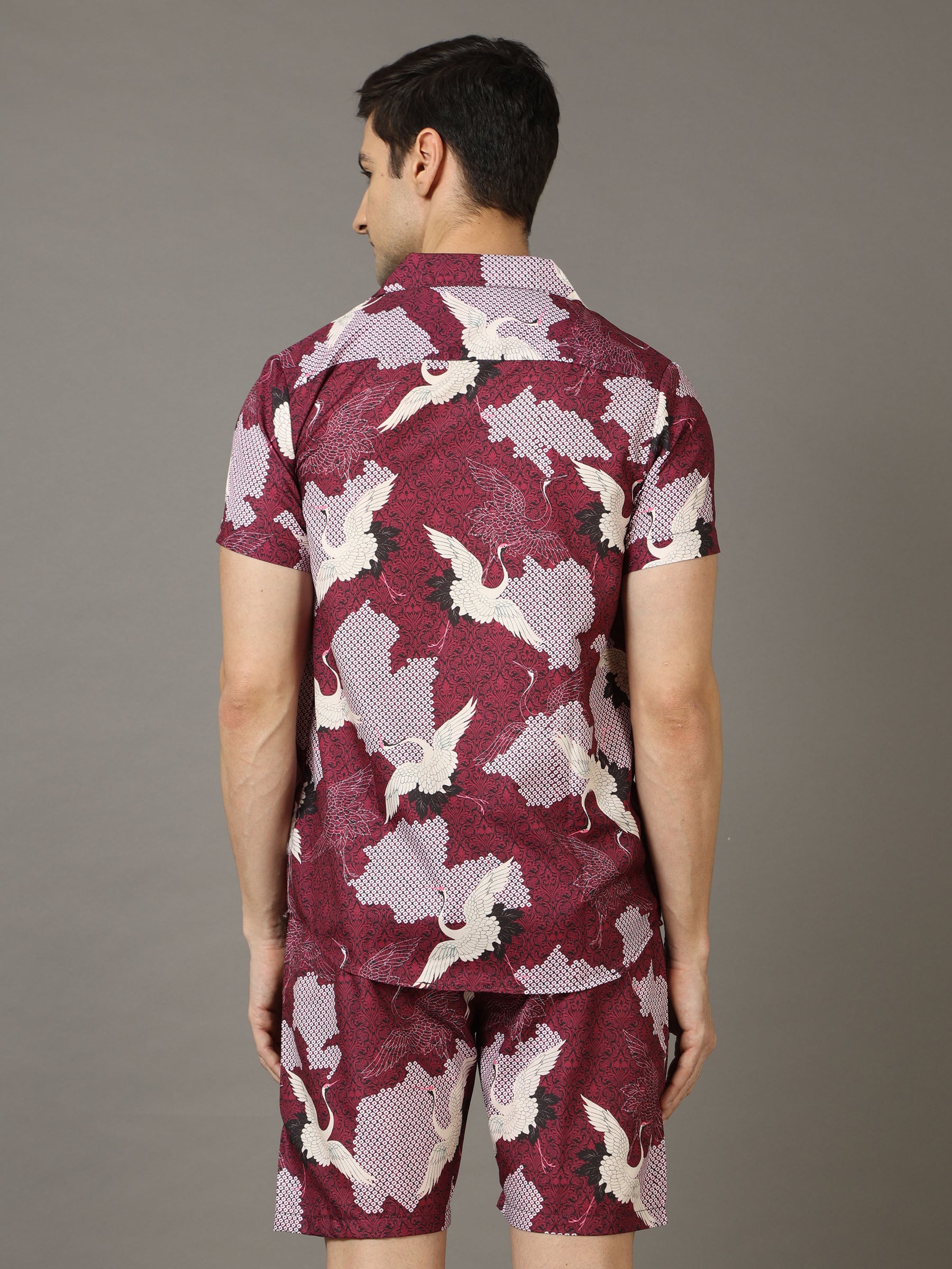 Flamingo Wine Co-Ords Co-Ords Bushirt
