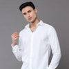 White Solid Shirt Solid Shirt Bushirt